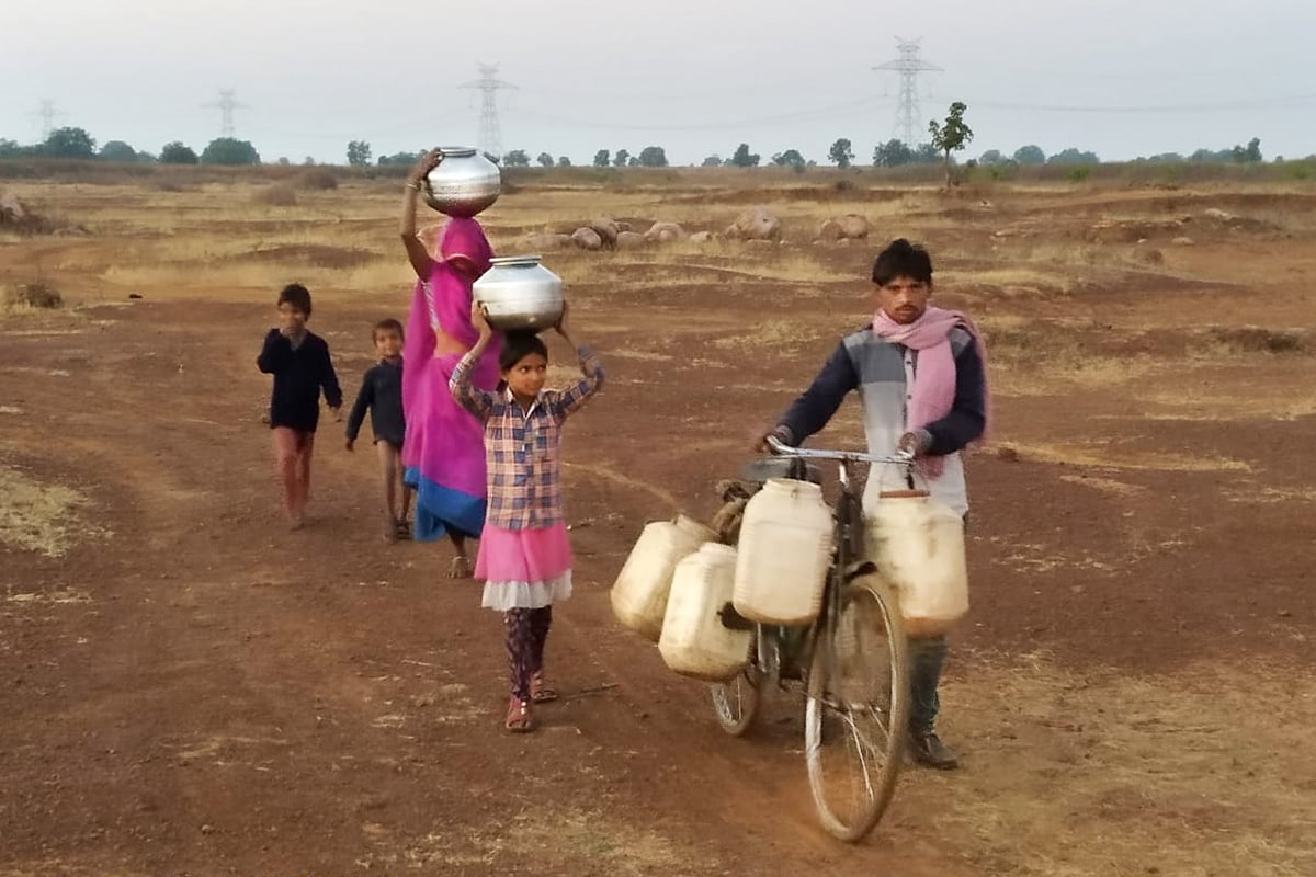 Children Celebrating New Well